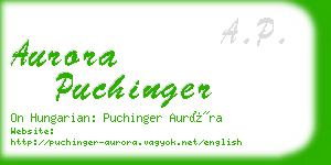 aurora puchinger business card